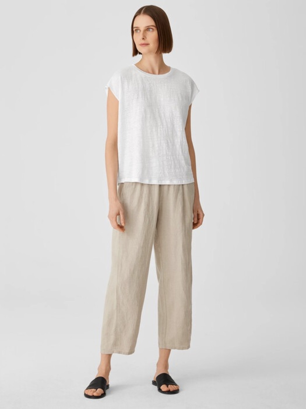 Eileen Fisher Light Mint Green Linen Top